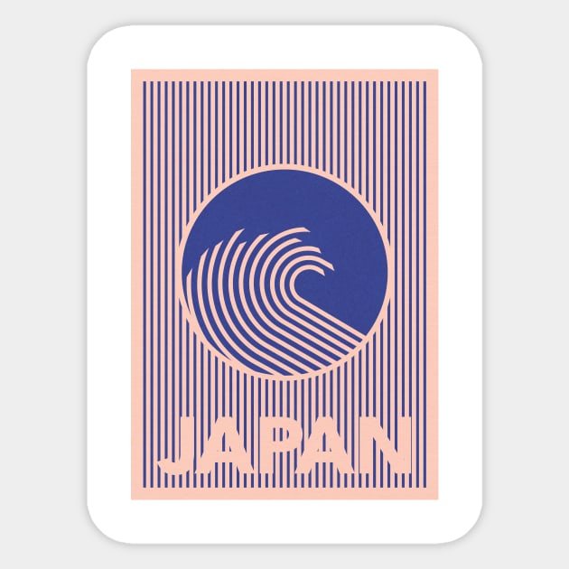 Great Wave Of Japan Sticker by Rosi Feist